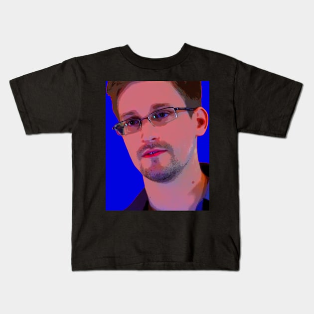 edward snowden Kids T-Shirt by oryan80